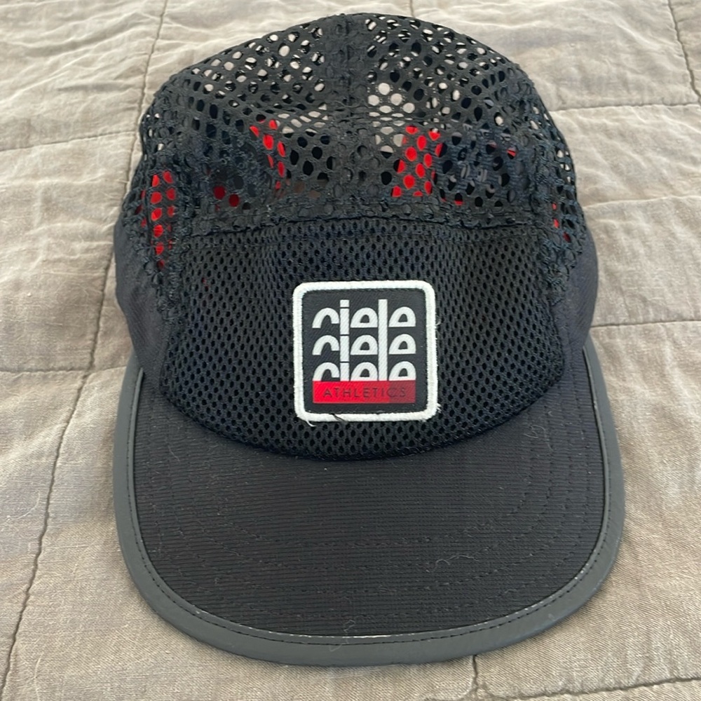Black and Red Mesh Ciele hat